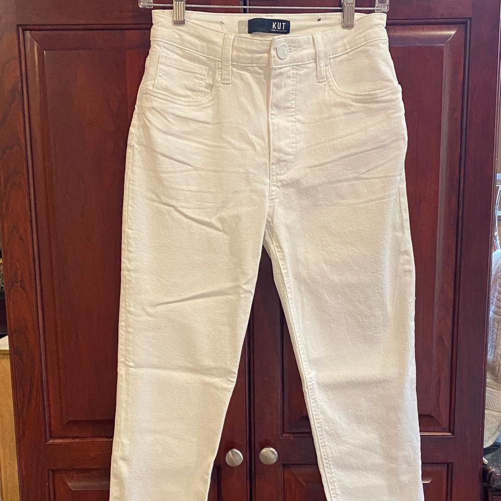 Kut from the Cloth White High Rise Jeans